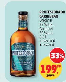 PROFESSORADO CARIBBEAN Original 35% alk., Caramel 30% alk., 0,5 l