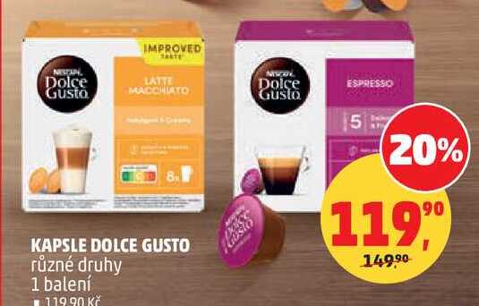 KAPSLE DOLCE GUSTO různé druhy, 1 balení