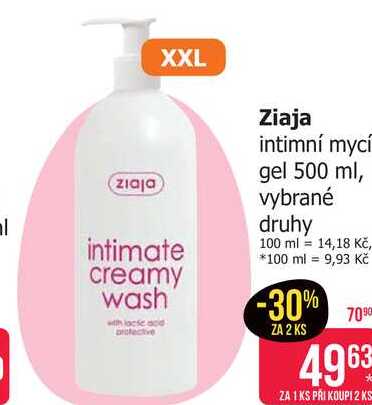 Ziaja intimní mycí gel 500 ml, vybrané druhy