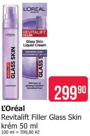 L'OREAL Revitalift Filler Glass Skin krém 50 ml 