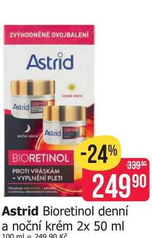 Astrid Bioretinol denní a noční krém 2x 50 ml 100 ml