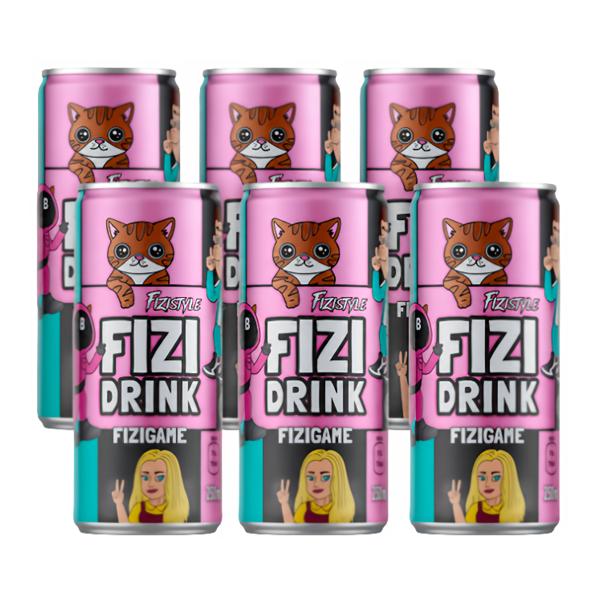 Fizi Drink kola 6 x 250 ml plech