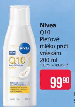 Nivea Q10 Pleťové mléko proti vráskám 200 ml