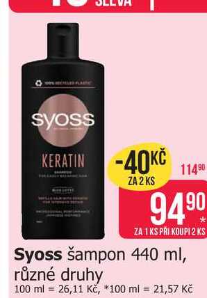 Syoss šampon 440 ml, různé druhy