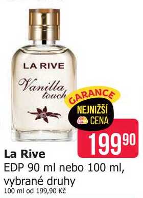 LA RIVE EDP 90 ml nebo 100 ml, vybrané druhy 