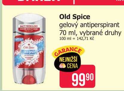 Old Spice gelový antiperspirant 70 ml, vybrané druhy 