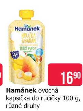 Hamánek ovocná 16⁹0 kapsička do ručičky 100 g