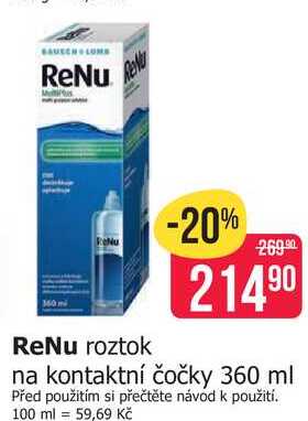 ReNu roztok na kontaktní čočky 360 ml