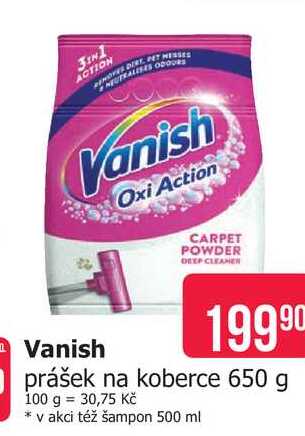 Vanish Oxi Action prášek na koberce 650 g