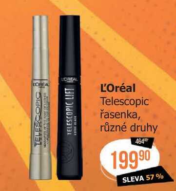 L'Oréal Telescopic řasenka, různé druhy