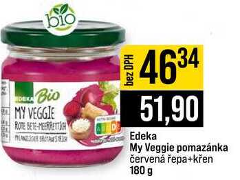 Edeka My Veggie pomazánka červená řepa+křen 180 g