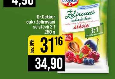 Dr.Oetker Zelirovaci se stévii 3:1 250 g