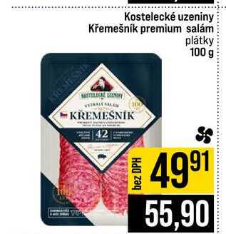 Křemešník premium salám plátky 100 g