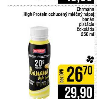 Ehrmann High Protein ochucený mléčný nápoj banán pistácie čokoláda 250 ml 