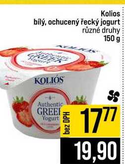 Kolios bílý, ochucený řecký jogurt různé druhy 150 g 