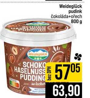 Weideglück pudink čokoláda+ořech 800 g 