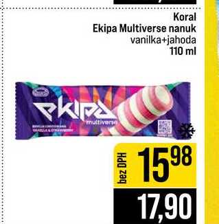 Koral Ekipa Multiverse nanuk vanilka+jahoda 110 ml