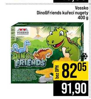 Vossko Dino&Friends kuřecí nugety 400 g