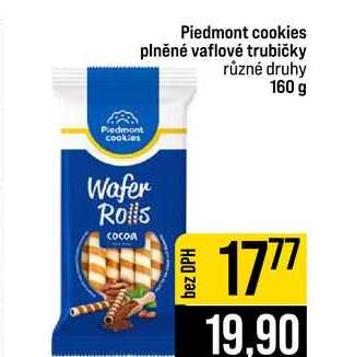 Piedmont cookies plněné vaflové trubičky různé druhy 160 g