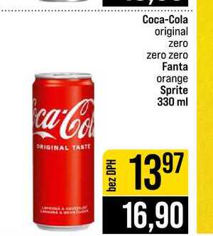 Coca-Cola original zero zero zero Fanta orange Sprite 330 ml 
