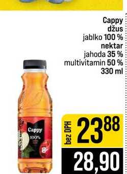 Cappy džus jablko 100% nektar jahoda 35% multivitamin 50% 330 ml 