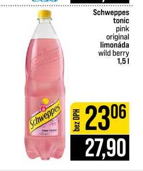 Schweppes tonic pink original limonáda wild berry 1,5l