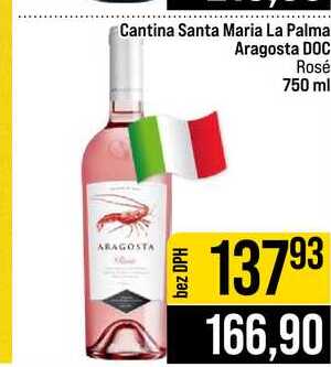Cantina Santa Maria La Palma Aragosta DOC bez DPH Rosé 750 ml