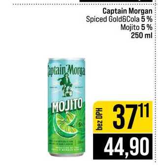 Captain Morgan Spiced Gold&Cola 5% Mojito 5% 250 ml