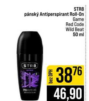 STR8 pánský Antiperspirant Roll-On Game Red Code Wild Beat 50 ml 