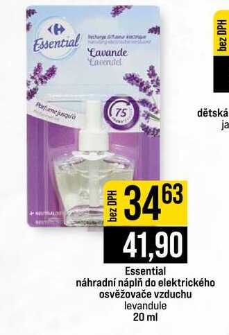 Essential náhradní náplň do elektrického osvěžovače vzduchu levandule 20 ml