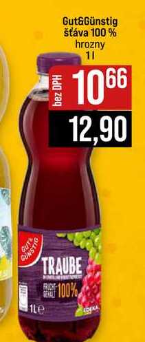 Gut&Günstig šťáva 100% hrozny 1l
