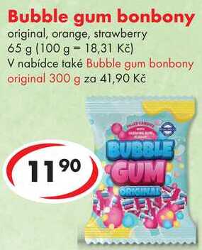 Bubble gum bonbony, 65 g