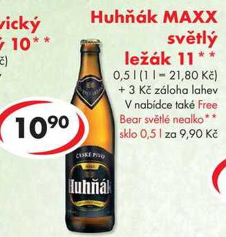 Huhňák MAXX světlý ležák 11, 0,5 l