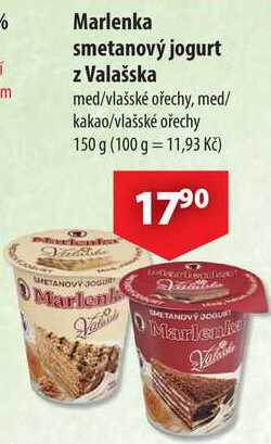 Marlenka smetanový jogurt z Valašska, 150 g