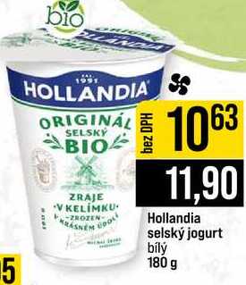 Hollandia selský jogurt bílý 180 g