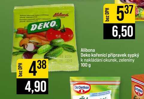 Alibona Deko kořenící přípravek sypký k nakládání okurek, zeleniny 100 g