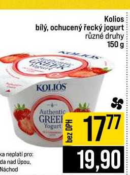 Kolios bílý, ochucený řecký jogurt různé druhy 150 g 