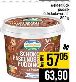 Weideglück pudink čokoláda+ořech 800 g