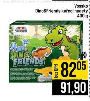 Vossko Dino&Friends kuřecí nugety 400 g