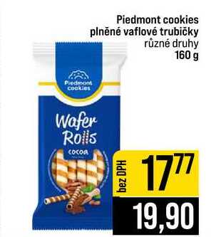 Piedmont cookies plněné vaflové trubičky různé druhy 160 g
