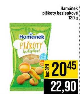 Hamánek piškoty bezlepkové 120 g