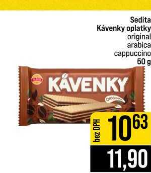 Sedita Kávenky oplatky original arabica cappuccino 50 g