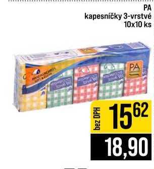 PA kapesníčky 3-vrstvé 10x10 ks