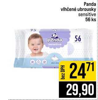 Panda vlhčené ubrousky sensitive 56 ks