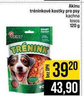 Akinu tréninkové kostky pro psy kachna losos 120 g 