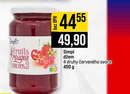 Simpl džem 4 druhy červeného ovoce 450 g