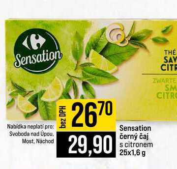 Sensation černý čaj s citronem 25x1,6 g