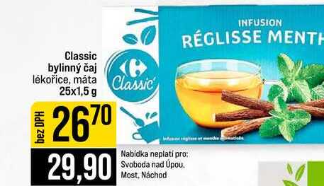 Classic bylinný čaj lékořice, máta Classic 25x1,5 g