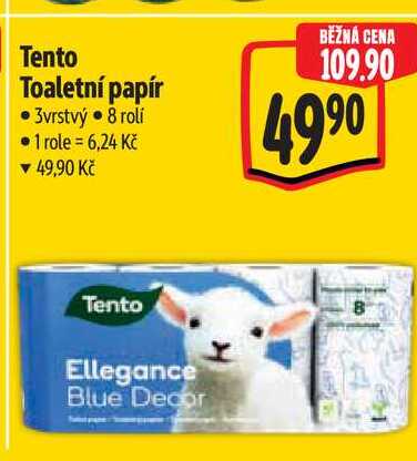 Tento Toaletní papír   3vrstvý  8 rolí  