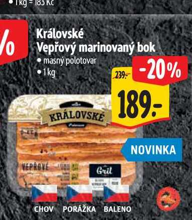   Vepřový marinovaný bok 1 kg